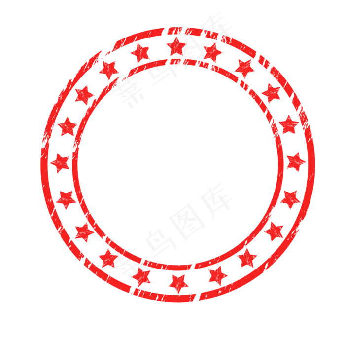 红色的邮戳(4167*4173px 300 dpi )ai矢量模版下载