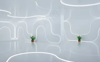 c4d发光流线空间