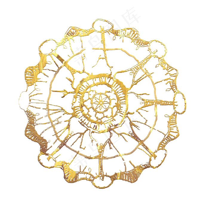 黄金金箔装饰复古雪花欧美复古