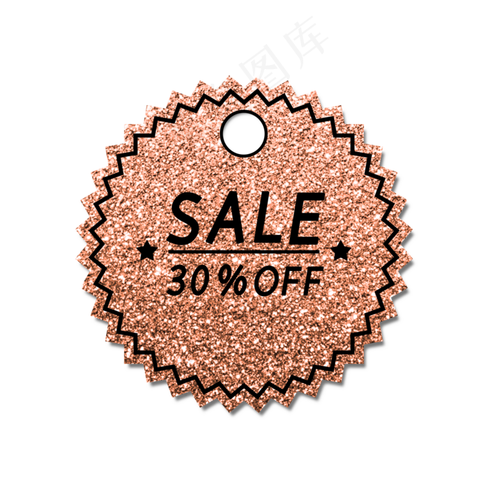 金色金粉电商促销吊牌