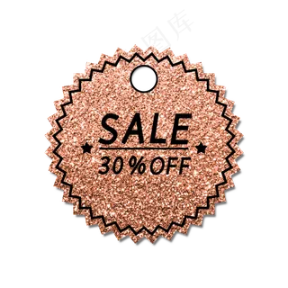 金色金粉电商促销吊牌