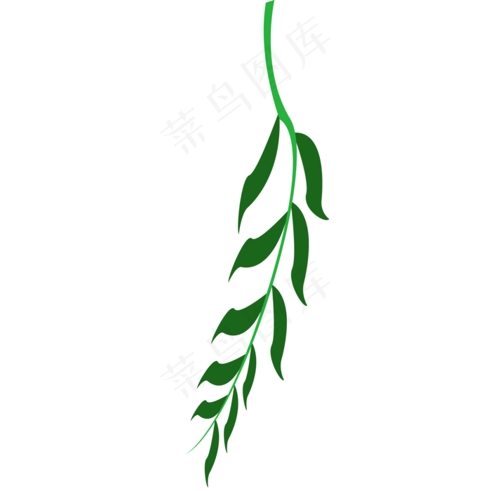 一个绿色春季植物(2000X2000(DPI:300))psd模版下载