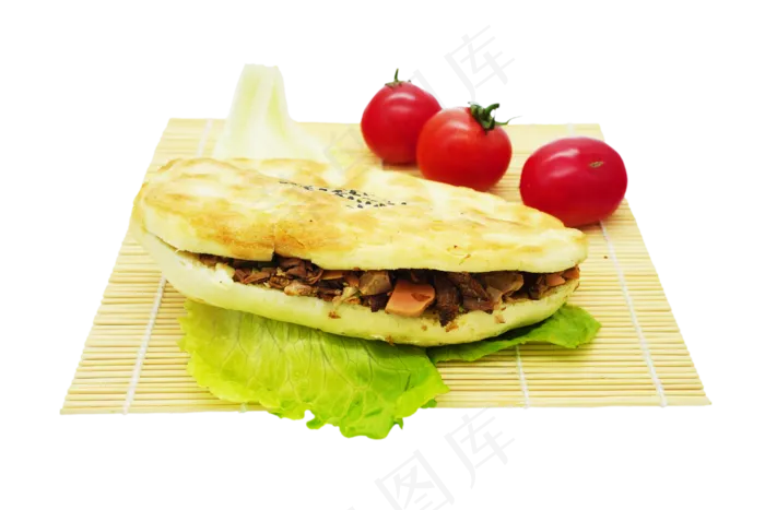 肉夹馍和圣女果(2998*2000px 300 dpi )ai矢量模版下载