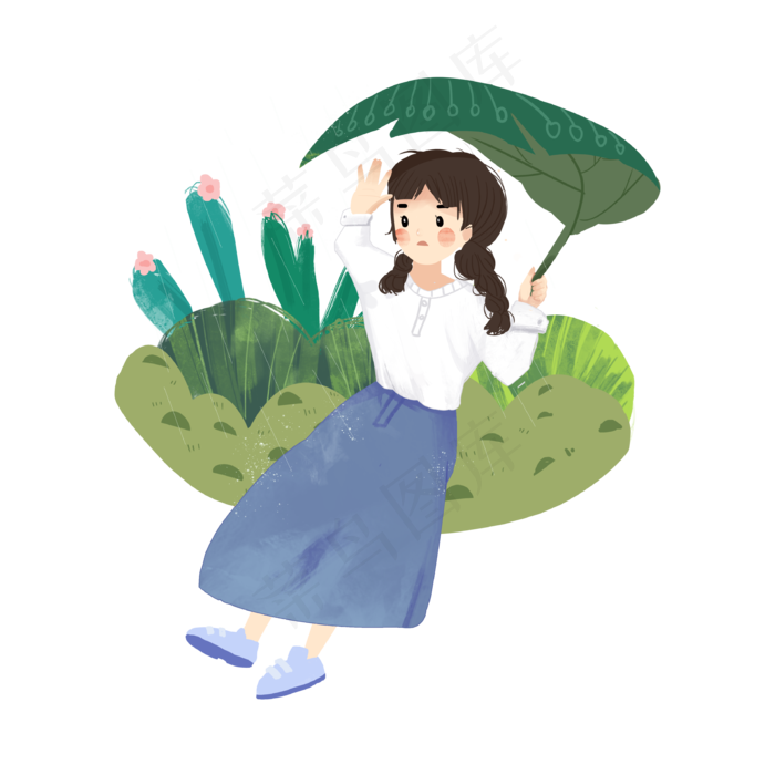 夏至赏景女孩(3333X3333(DPI:500))psd模版下载