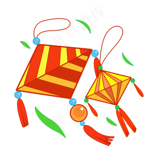 彩色端午粽子插图