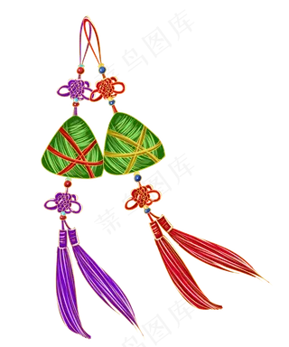 中国风粽子装饰吊坠