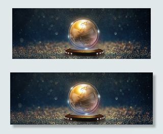 黑色星空大气地球banner