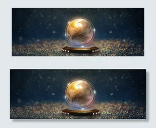 黑色星空大气地球banner