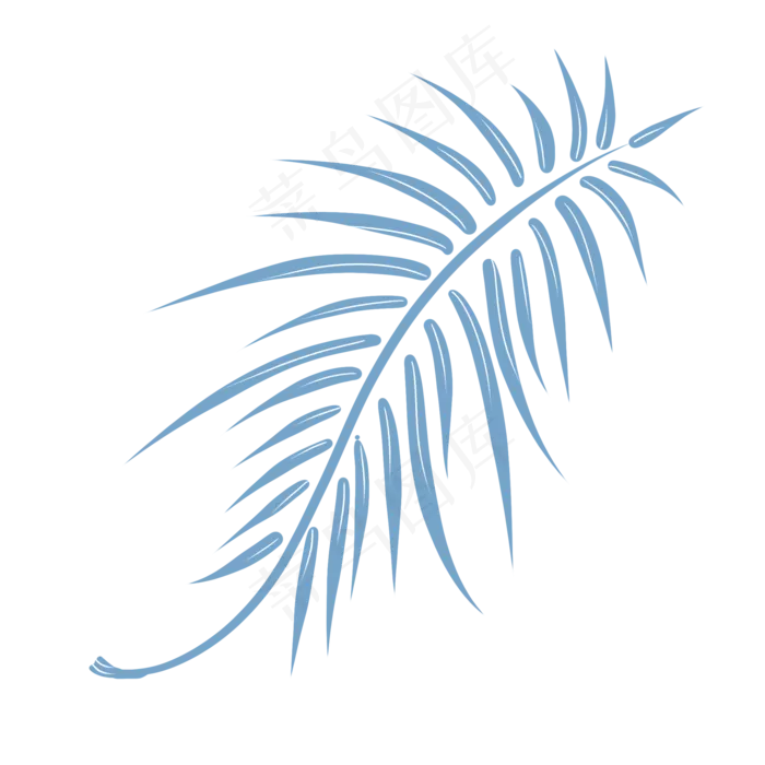 绿色棕榈叶植物图(2000*2000px 72 dpi )ai矢量模版下载