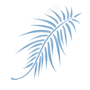 绿色棕榈叶植物图