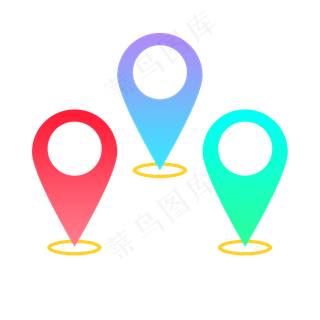 地标位置标注高清图标,免抠元素