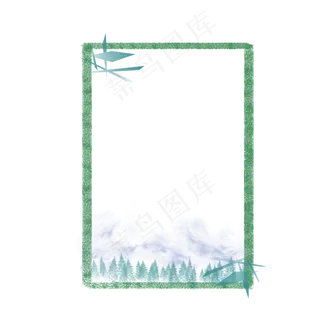 绿色植物春季边框元素