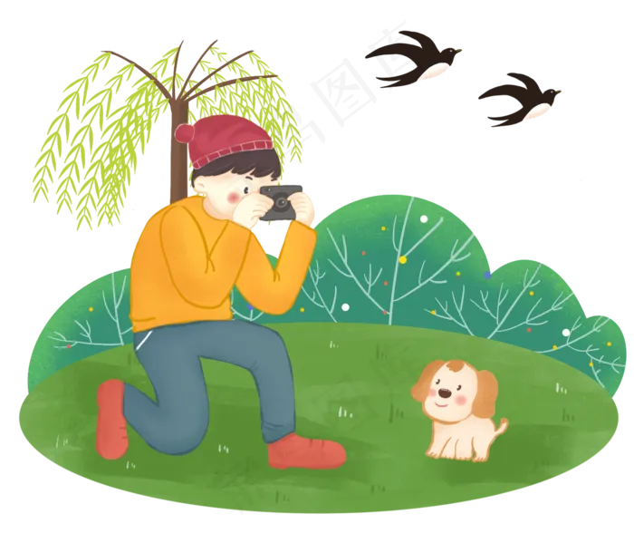 清明照相的小男孩(2338X2000(DPI:300))psd模版下载