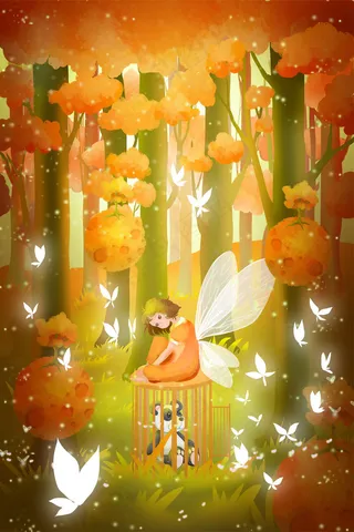 通用-治愈美景紫色仲夏夜精灵