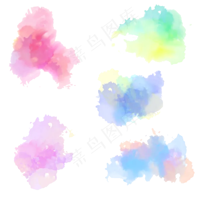 水彩粉彩笔刷笔触梦幻(4500X4500(DPI:300))psd模版下载