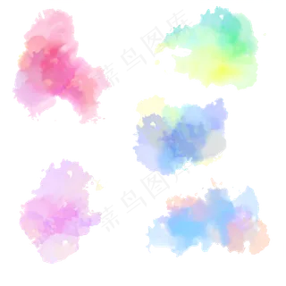 水彩粉彩笔刷笔触梦幻