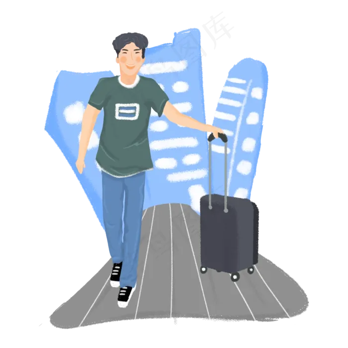 毕业季离校返乡人物(2000*2000px 300 dpi )psd模版下载