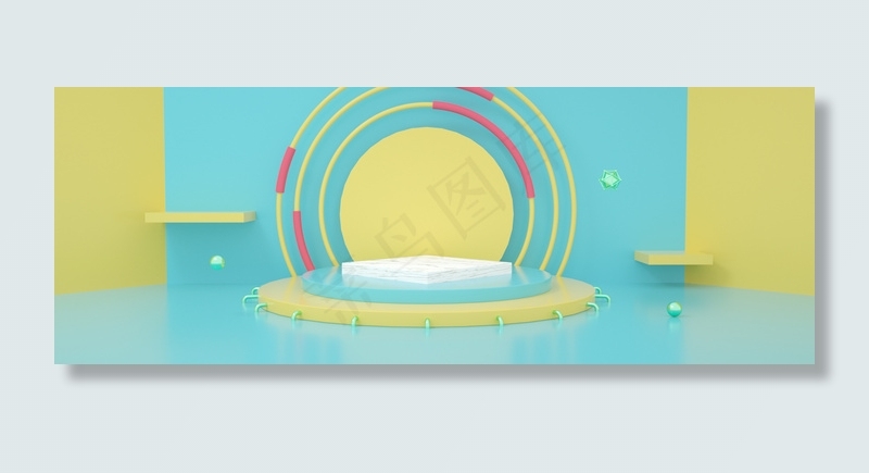 春季上新电商促销立体海报背景模板背景图片素材