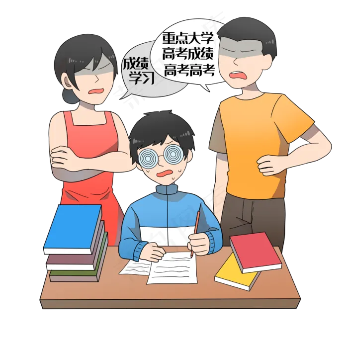 学生高考压力(3000X3000(DPI:299))psd模版下载