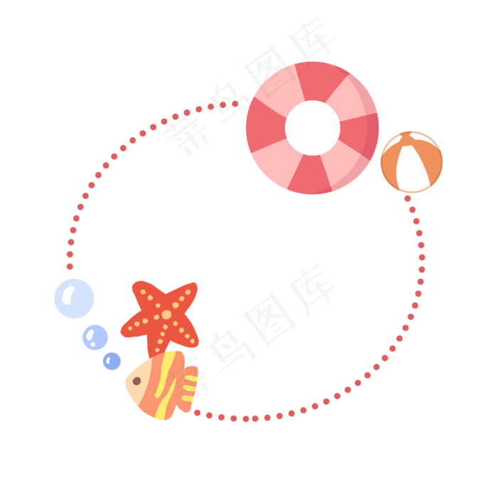 夏季边框(3000X3000(DPI:300))psd模版下载