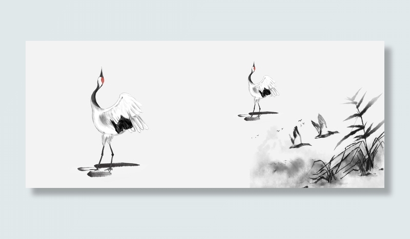 中国古风水墨风格淘宝海报banner