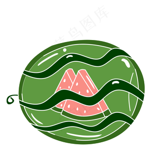 简约可爱水果蔬菜西瓜