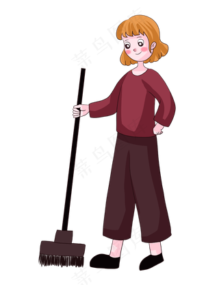 保洁员劳动节清洁工五一人物