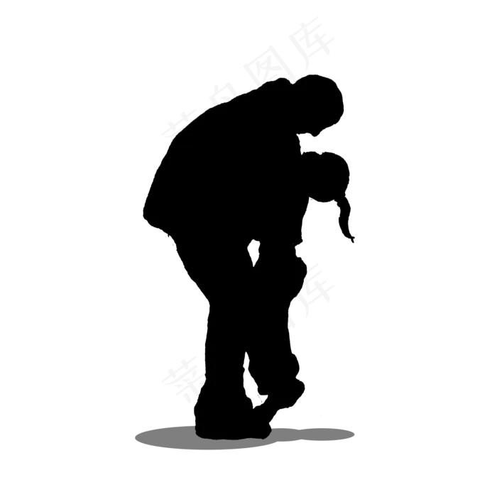 父亲节父女剪影(1800X1800(DPI:300))psd模版下载