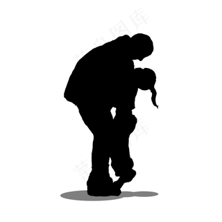 父亲节父女剪影