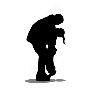 父亲节父女剪影