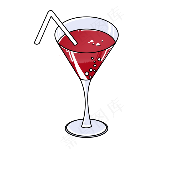 可爱红酒葡萄酒玻璃杯,免抠元素