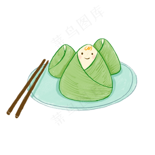 端午节可爱卡通手绘粽子元素下载