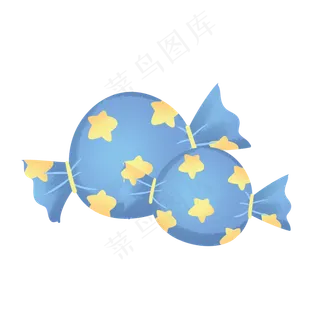 淡蓝色可爱卡通六一儿童节星星糖