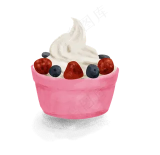 暑假夏日夏季水果冰淇淋