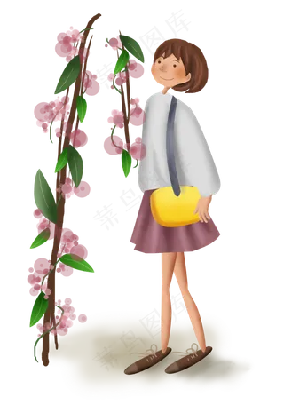 世界旅游日旅行的女孩