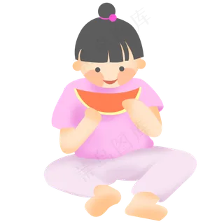儿童节孩子吃西瓜