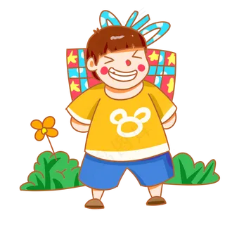 六一儿童节收礼物的孩子