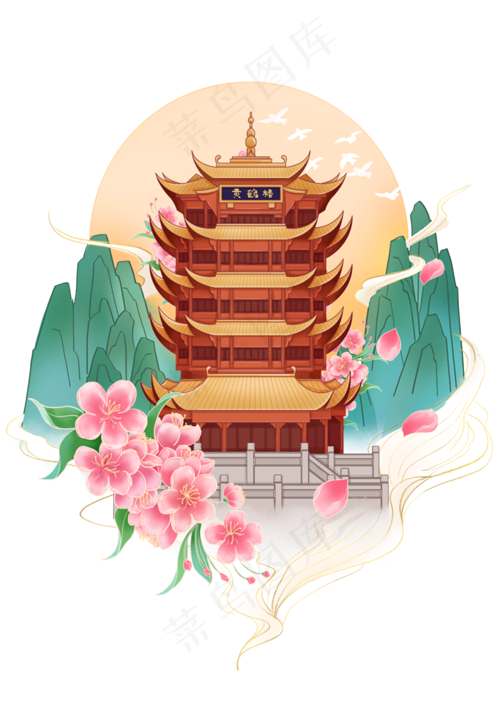 武汉春暖花开海报装饰