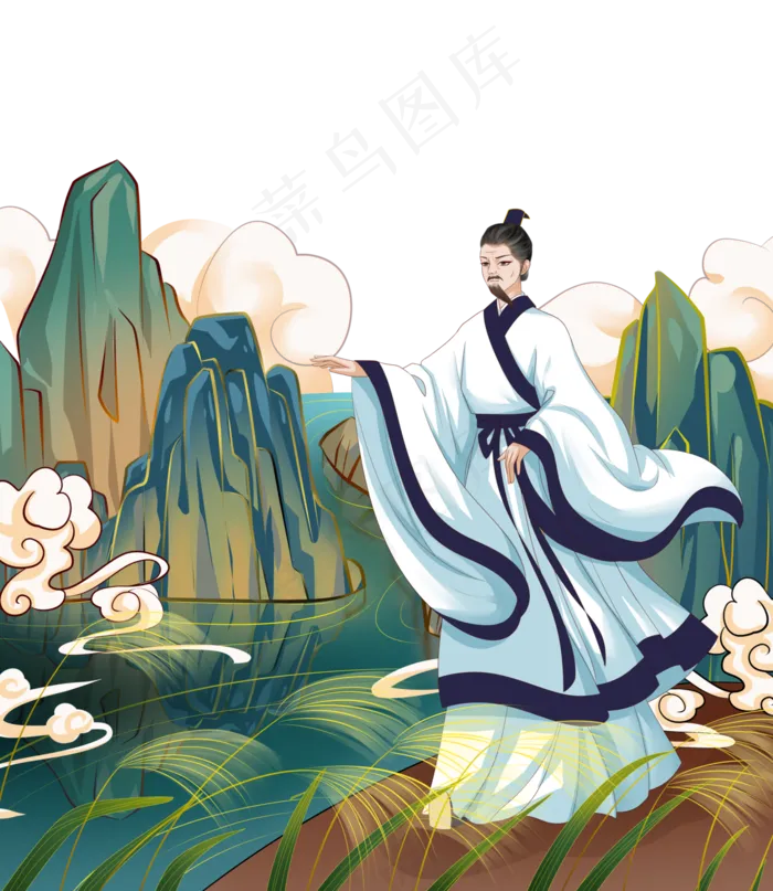 屈原端午节(1125X2436(DPI:72))psd模版下载