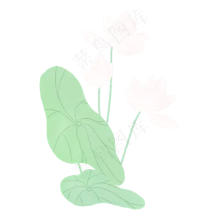 春夏荷花png素材