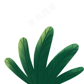 卡通绿叶PNG下载