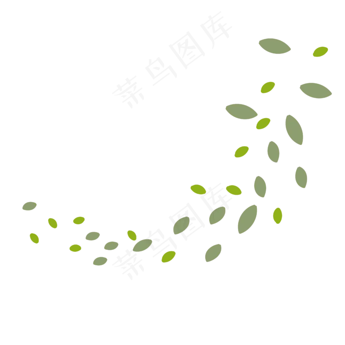 绿色叶子花瓣(4167*4168px 300 dpi )ai矢量模版下载