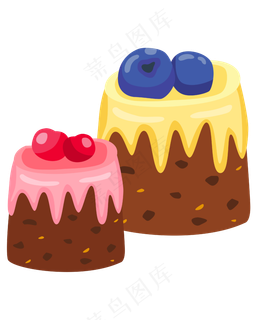 卡通手绘甜品甜点美食