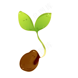 豆芽植物种子发芽,免抠元素