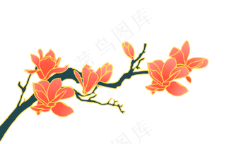 中国风工笔花卉