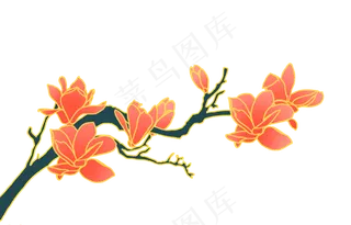 中国风工笔花卉