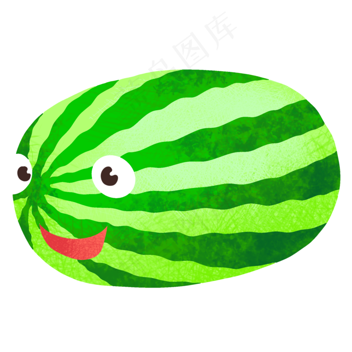 卡通夏季水果西瓜(2000X2000(DPI:300))psd模版下载
