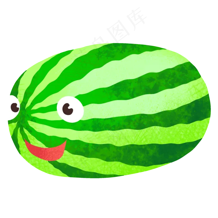 卡通夏季水果西瓜(2000X2000(DPI:300))psd模版下载