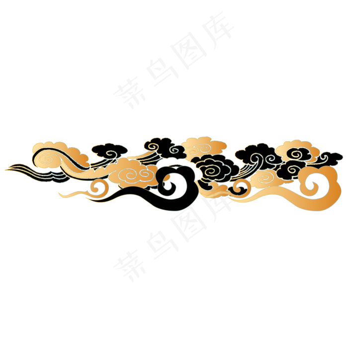 中国风描金烫金云纹