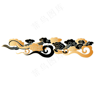 中国风描金烫金云纹